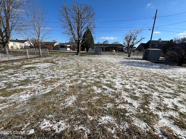 view of snowy yard