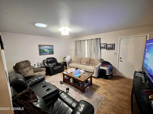 living room featuring hardwood / wood-style floors