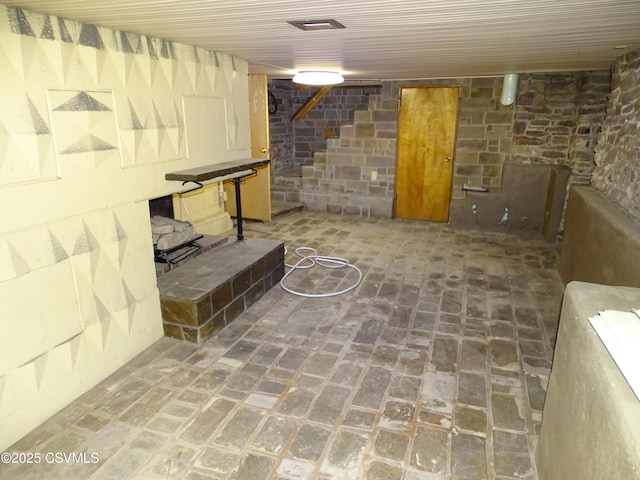 view of basement