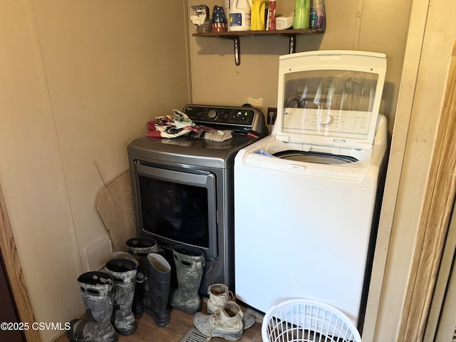 laundry room with separate washer and dryer