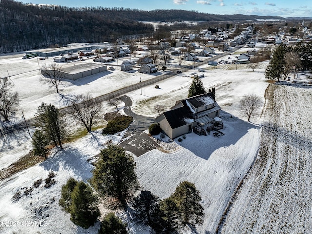 view of snowy aerial view