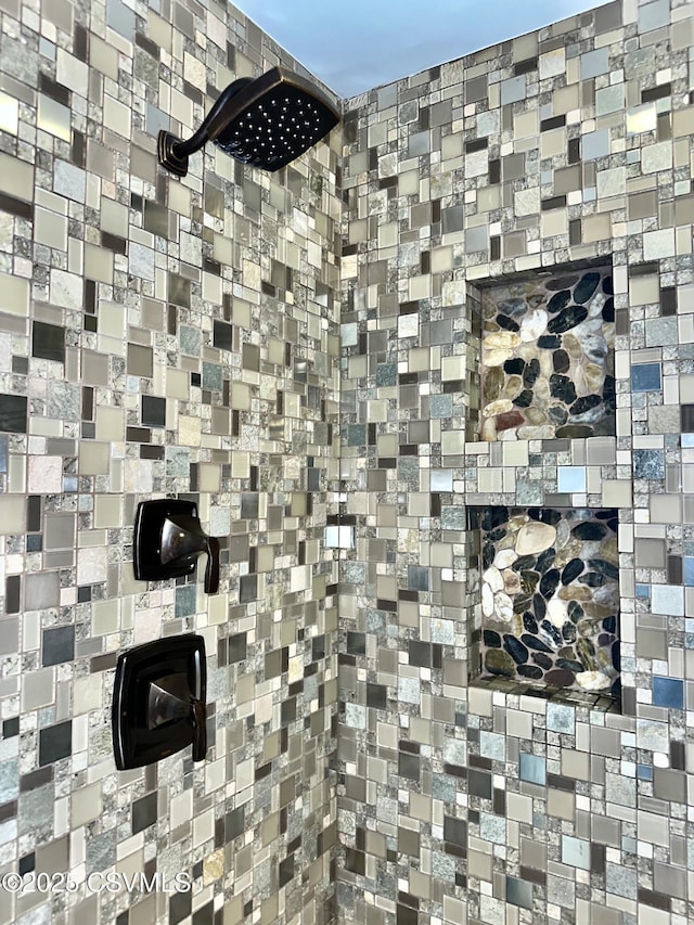 interior details featuring walk in shower