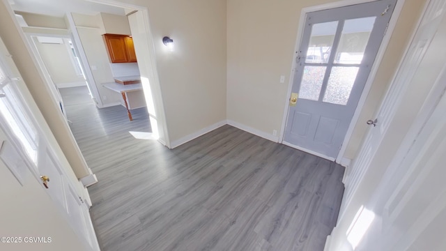 entrance foyer featuring light wood-type flooring