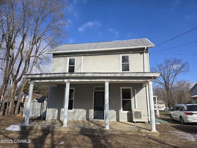 view of front facade featuring covered porch