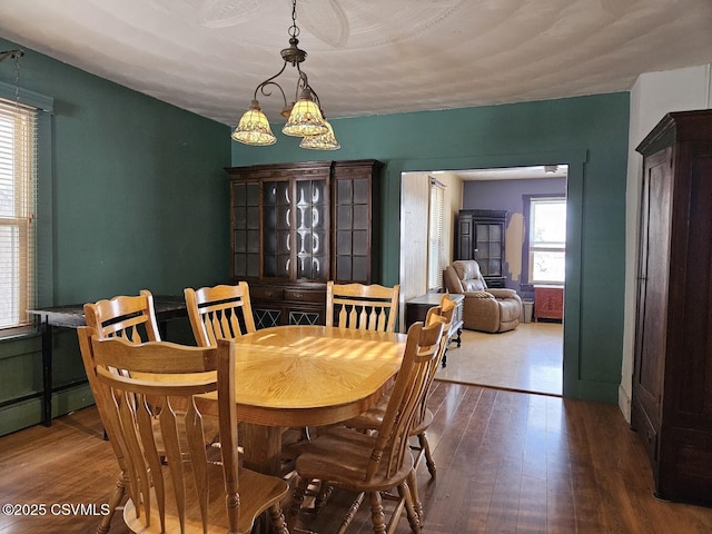 dining room featuring dark hardwood / wood-style floors