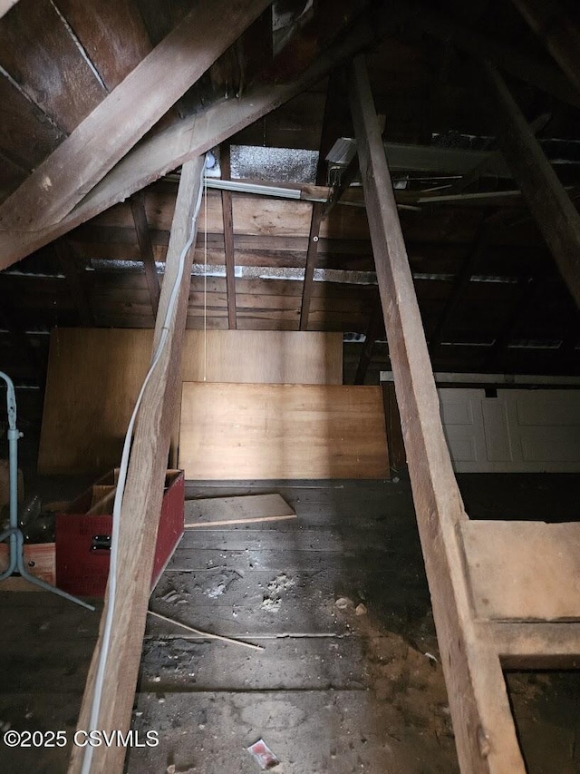 view of attic