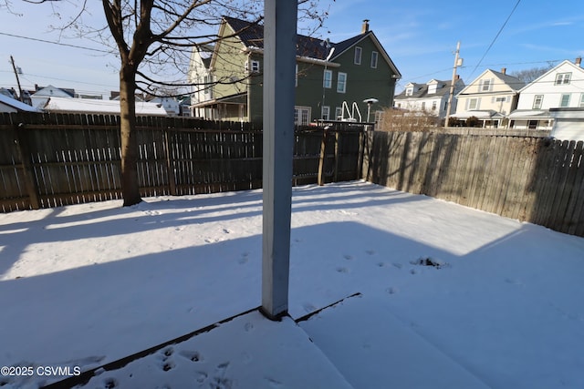 view of snowy yard