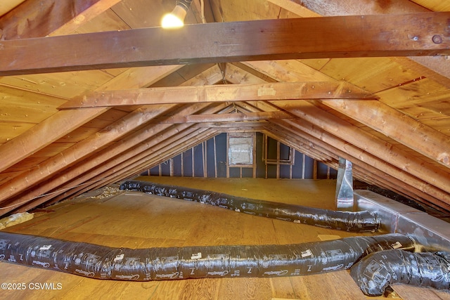 view of attic