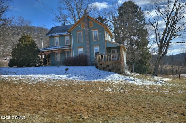 view of front of property with a porch