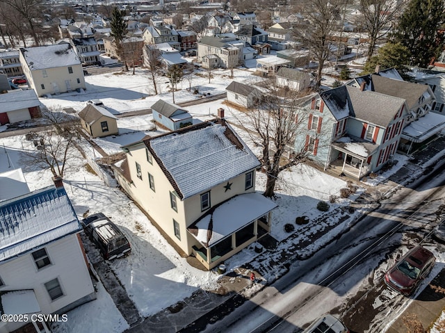 view of snowy aerial view