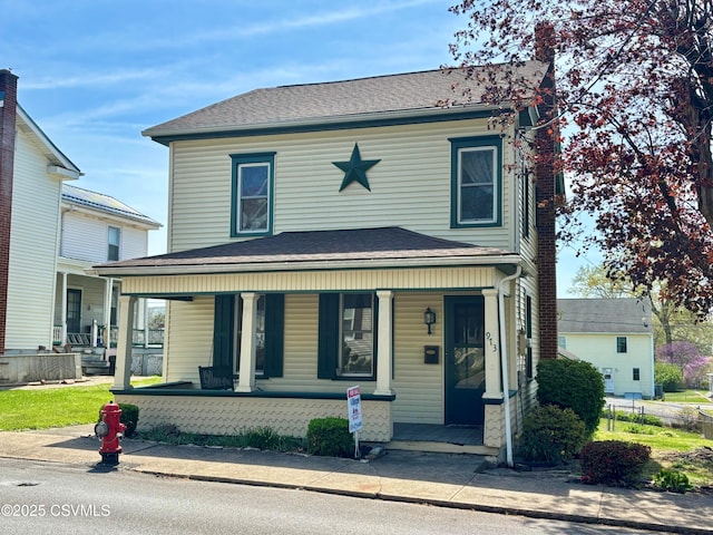 973 Vine St, Danville, PA 17821 - view of front facade featuring roof with shingles and a porch