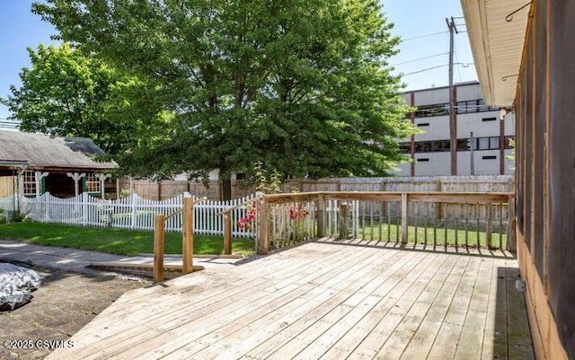 view of wooden deck