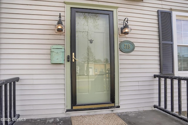 view of doorway to property