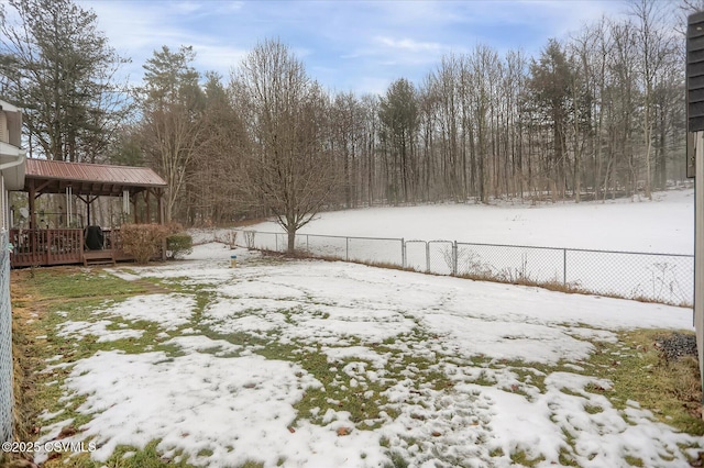 view of snowy yard