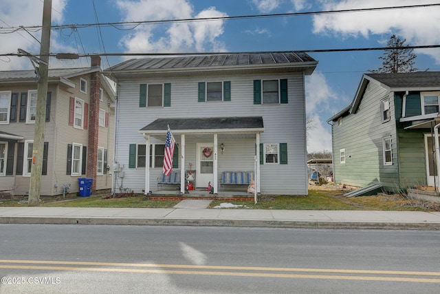 view of front of home with covered porch