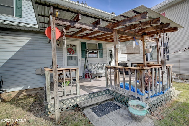 view of wooden terrace