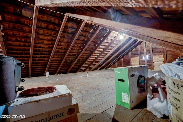 view of attic