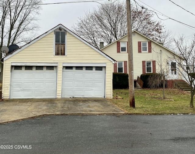 view of front property with a garage