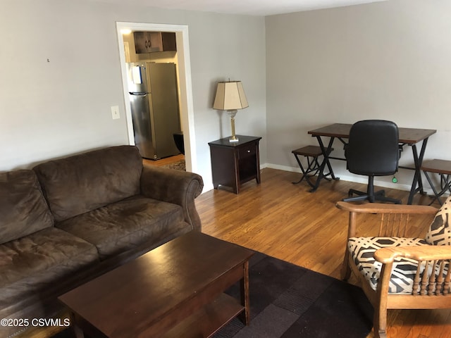 living room featuring hardwood / wood-style floors