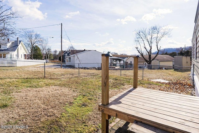 view of yard featuring a deck