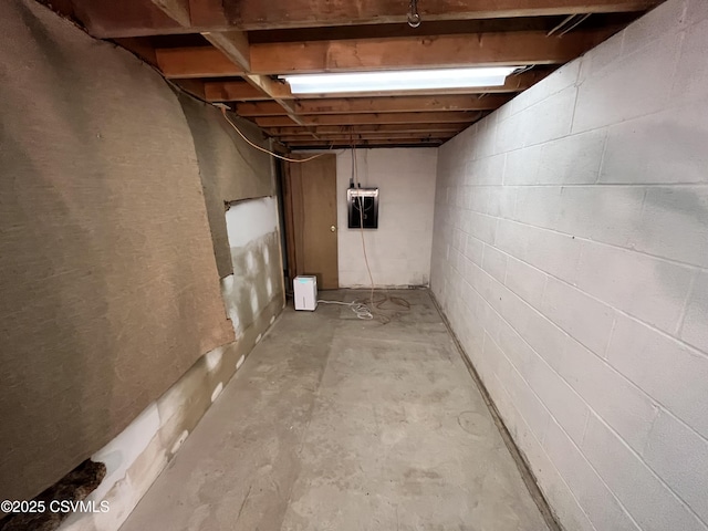 view of basement