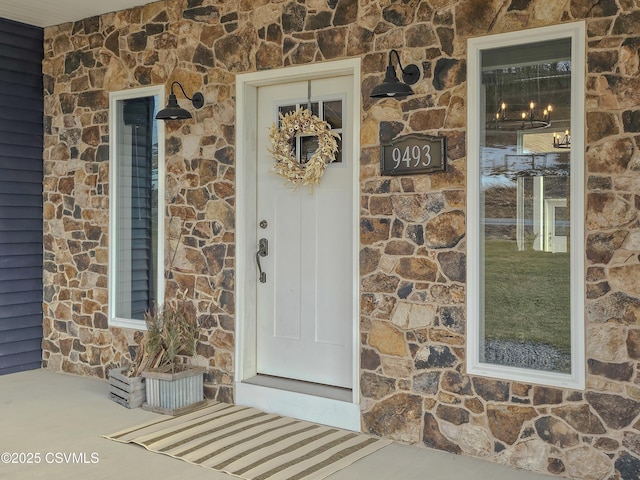 view of doorway to property