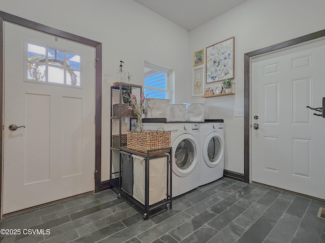 laundry room with washer and clothes dryer