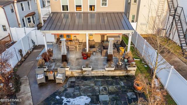 view of patio featuring cooling unit