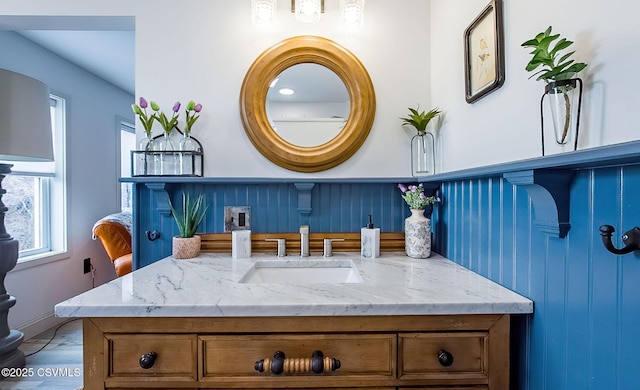 bathroom featuring vanity