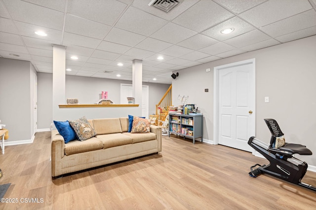 living room featuring hardwood / wood-style flooring