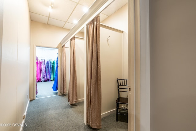 53 W Main St, Bloomsburg, PA 17815 - hall with carpet floors and a paneled ceiling