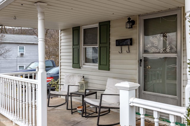 view of patio with a porch