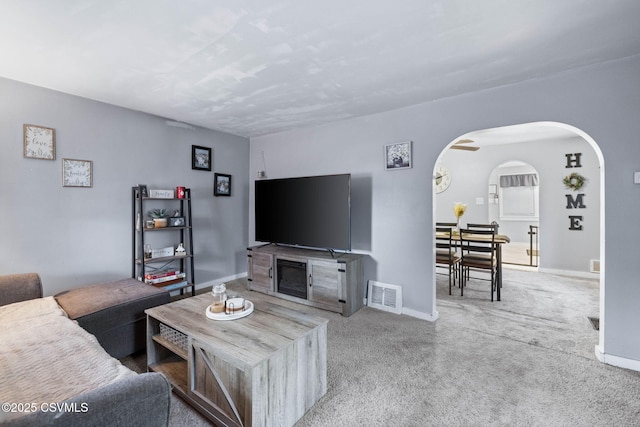 view of carpeted living room