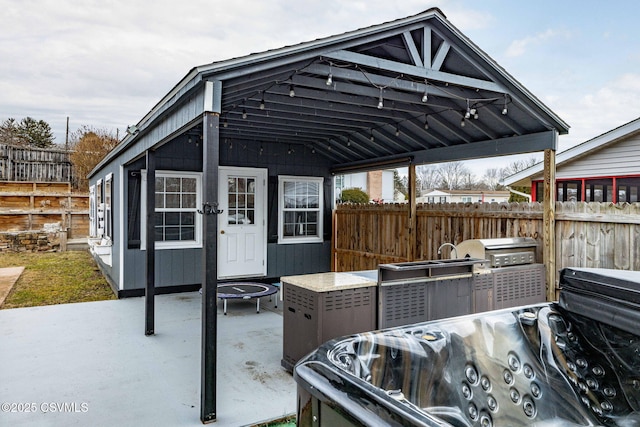 view of patio featuring grilling area