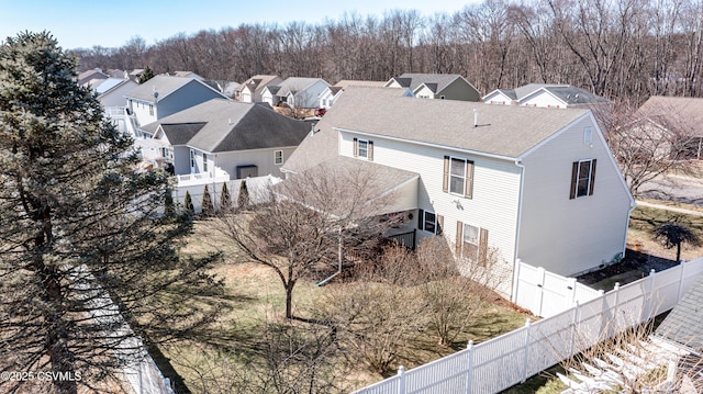 birds eye view of property featuring a residential view