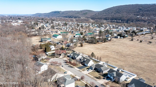 bird's eye view with a residential view and a mountain view