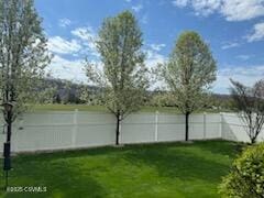 exterior space featuring a fenced backyard