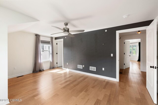 118 Jacobs Landing Way, Danville, PA 17821 - spare room with a ceiling fan, light wood finished floors, a smoke detector, and vaulted ceiling