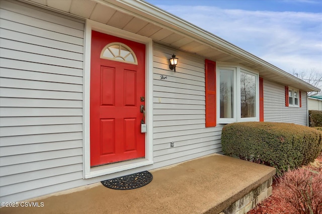 view of doorway to property