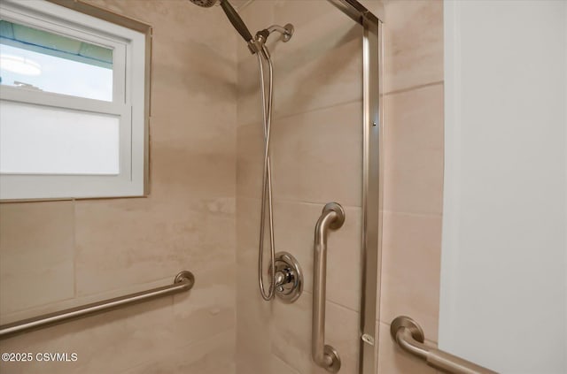 bathroom with a shower