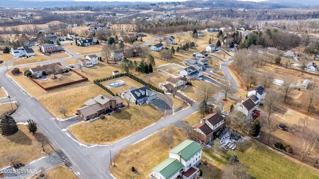 drone / aerial view with a residential view