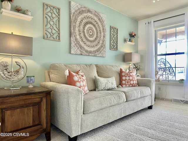 view of carpeted living room