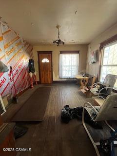 interior space with a wealth of natural light and wood finished floors