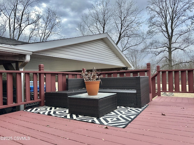 deck with outdoor lounge area