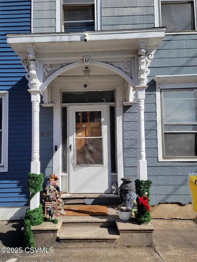 view of doorway to property