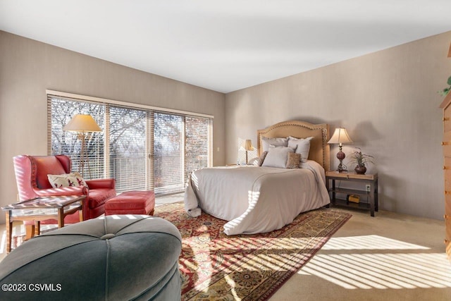 view of carpeted bedroom