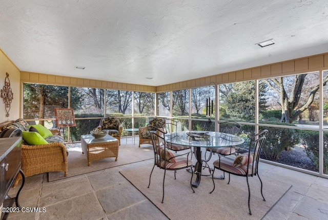 view of sunroom