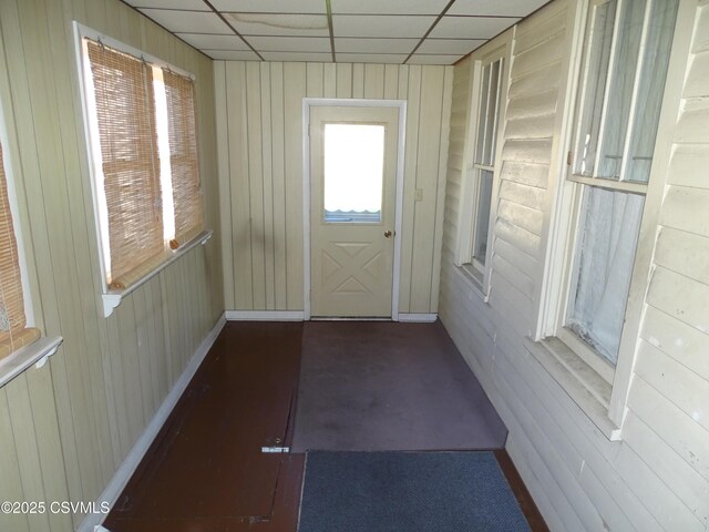 349 W 2nd St, Mount Carmel, PA 17851 - entryway with wooden walls and a drop ceiling