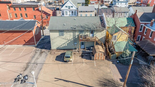 aerial view featuring a residential view