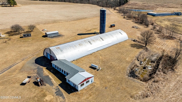 drone / aerial view featuring a rural view